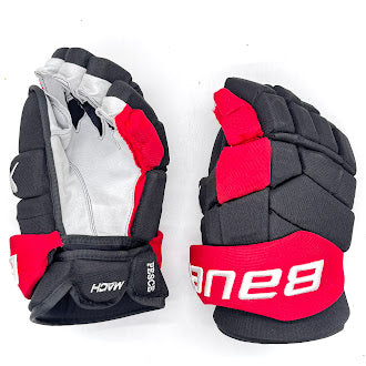 Bauer Supreme Mach - NHL Pro Stock Glove - Brett Pesce (Black/Red)
